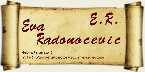 Eva Radonoćević vizit kartica